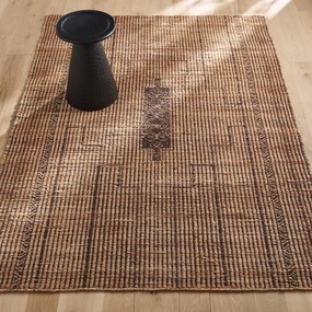 Geweven vloerkleed in jute en katoen, Jutiss