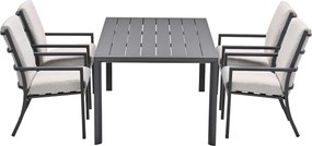 Garden Impressions Senja tuinset 5-delig desert sand - Adana tuintafel 180x100 cm