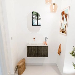 Mondiaz Joya DLux 70cm toiletmeubel shadow met wastafel faye links zonder kraangat ostra