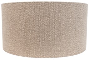 Stoffen lampenkap beige met teddy stof 50/50/25 Modern cilinder / rond rond