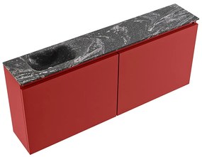 Mondiaz Ture DLux toiletmeubel 120cm fire met wastafel lava links met kraangat