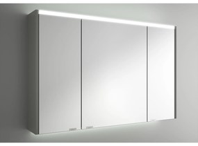 Muebles Ally spiegelkast met verlichting bovenkant 103x66cm grijs