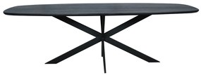 Starfurn Ferris Eiken Eettafel Deens Ovaal Zwart 240 Cm - 240 X 110cm.