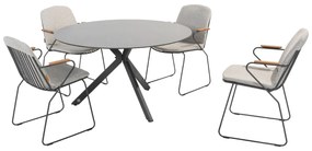 4 Seasons Veneto/Locarno ronde tuinset - Ø130 cm. - stapelbaar
