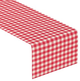 Dekoria Rechthoekige tafelloper, rood-ecru, 40 x 130 cm