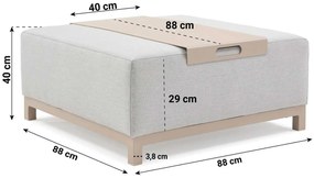 Hoek loungeset 5 personen Outdoor textiel Grijs  De Laan Projects