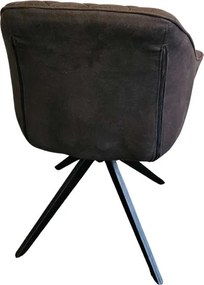 Tweedekans - Eetkamerstoel - Neil - met draaivoet - lederlook Toronto antraciet