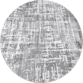 Tapijt MEFE modern  Rond ,  8722 Lijnen vintage gewreven  - Structureel,  twee poolhoogte , grijskleuring / wit