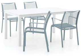 Apple Bee Hawaii/Menzano 160cm dining tuinset 5-delig stapelbaar