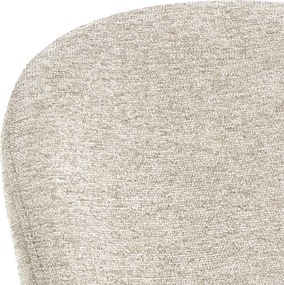 FIORA Beige (stof Apia 453)/zwart frame - MODERNE GESTOFFEERDE STOEL VOOR WOONKAMER/EETKAMER LOFT