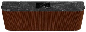 Mondiaz Joya DLux 125cm toiletmeubel ronding links/rechts ruby met wastafel faye midden 1 kraangat lava
