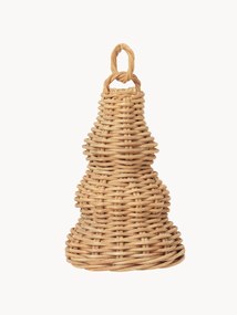 Kerstboomhangers Bell van rotan, 2 stuks