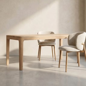 Eleonora Harvey Eettafel Licht Eiken Hout 200x100 Cm - 200 X 100cm.