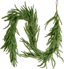 VEVOR Kerstkrans, 1524 mm, Realistische Norfolk Dennenkrans, Dennenkrans, Kunstmatige Groenkransen, voor Binnen- en Buitenkerstdecoratie op Tafel, Schoorsteenmantel en Open Haard