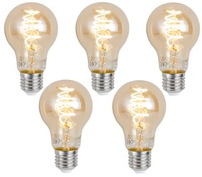 Set van 5 Smart E27 dimbare LED lampen A60 amber 4.9W 320 lm 2500K