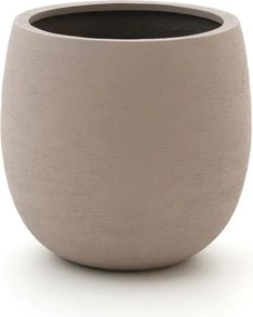 + 10% kassakorting | Bloempot Luca Lifestyle Terreno | Taupe Kunststof | ø55cm | Geschikt voor buiten en binnen | Kees Smit Tuinmeubelen