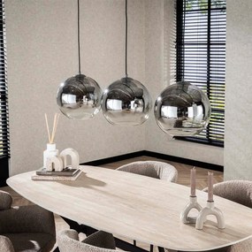 Eettafel Hanglamp Met Rookglas Bollen