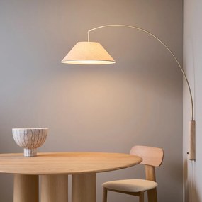 Wandlamp van massief eikenhout en linnen, NESTWOOD
