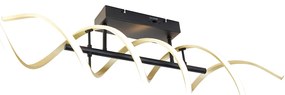 Plafondlamp goud incl. LED 3-staps dimbaar in kelvin - Henk Design Binnenverlichting Lamp