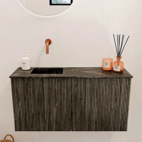 Mondiaz Joya DLux 80cm toiletmeubel shadow met wastafel faye links zonder kraangat lava