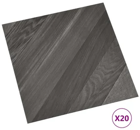 vidaXL Vloerplanken 20 st zelfklevend 1,86 m² PVC gestreept grijs