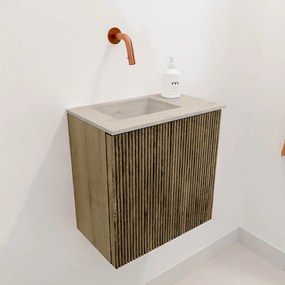 Mondiaz Joya DLux 40cm toiletmeubel dusk met wastafel faye links zonder kraangat opalo