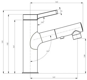 Best Design Asproli wastafelkraan met uittrekbare sproeiuitloop chroom