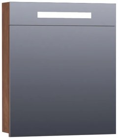 Saniclass 2.0 Spiegelkast - 60x70x15cm - verlichting geintegreerd - 1 rechtsdraaiende spiegeldeur - MFC - viking shield 7341
