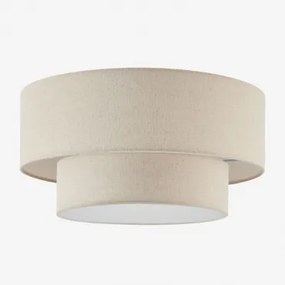 Plafondlamp Lumira Beige – Linnen & Ø40 Cm - Sklum