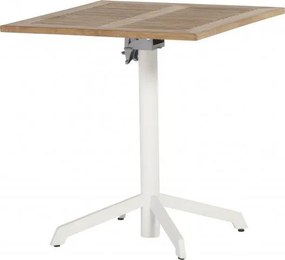 4 Seasons Outdoor | Etna folding table RVS+Teak  Tuintafel    houtkleur weerbestendig