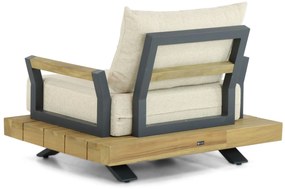 Tuinstoel Aluminium/Teak Old teak greywash Santika Supreme