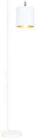 Moderne vloerlamp wit met goud - Lofty