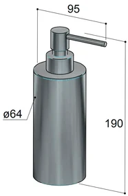 Hotbath Archie zeepdispenser vrijstaand gunmetal geborsteld PVD