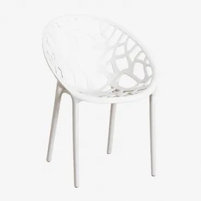 Set Van 4 Stapelbare Tuinstoelen In Polypropyleen Ores Gardenia Wit - Sklum