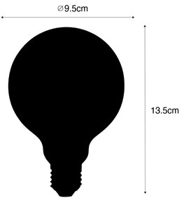 Set van 5 E27 dimbare LED lamp G95 mat 4W 430 lm 2200-4000K