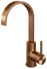 BRAUER Stripe Hoge Opbouw Wastafelmengkraan - draaibare platte uitloop - model A - koper geborsteld PVD 5-GK-003-S5