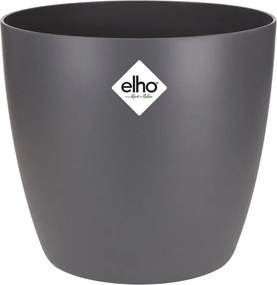 elho Brussels Rond 25 - Antraciet (Zwart) - Diameter 24 x H 23 cm - Ideaal voor binnen - 100% gerecycled