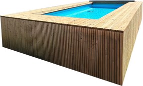 Simpool 5 - houten zwembadomkadering startpakket - L685 x B408 x H145 cm