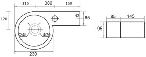 Best Design fonteinset Step kraangat rechts 38x23cm