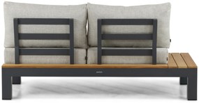 Loungeset 6 personen Aluminium/Teak Grijs Lifestyle Garden Furniture Vittoria