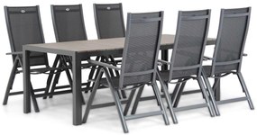 Tuinset 6 personen 217 cm Aluminium/Textileen /Aluminium/textileen Grijs Hartman Royal