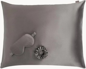 Zijden slaapset Charcoal L, 3-delig