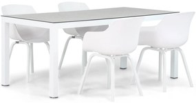 Tuinset 4 personen 180 cm Kunststof Wit Lifestyle Garden Furniture Salina/Margao