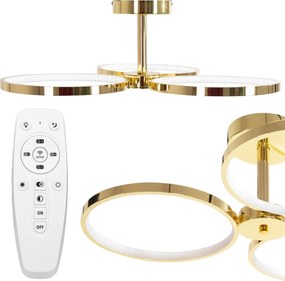 LED Pendel Plafondlamp APP993-c Goud + Afstandsbediening