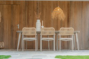 Tuinset 6 personen 240 cm Aluminium/rope Taupe Coco Penya/Vienna