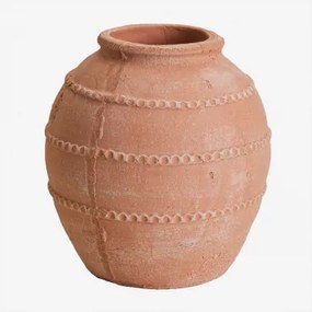Terracotta Vaas (↑25 Cm) Agnon Rood Sienna - Sklum
