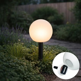 Buitenlamp wit 20 cm incl. LED IP44 solar RGBW - Ludger