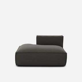 Links chaise longue-element voor modulaire bank, in structuurstof, Seven