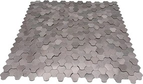 Zelfklevende Mozaïektegels Metaal | Driepas 3D Antraciet | 30,5×29,6 cm | Keuken, Bad &amp; WC