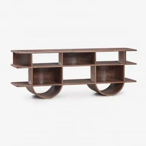 Flin Houten Stellingkast ↑55 Cm & Donker Handvat Hout - Sklum